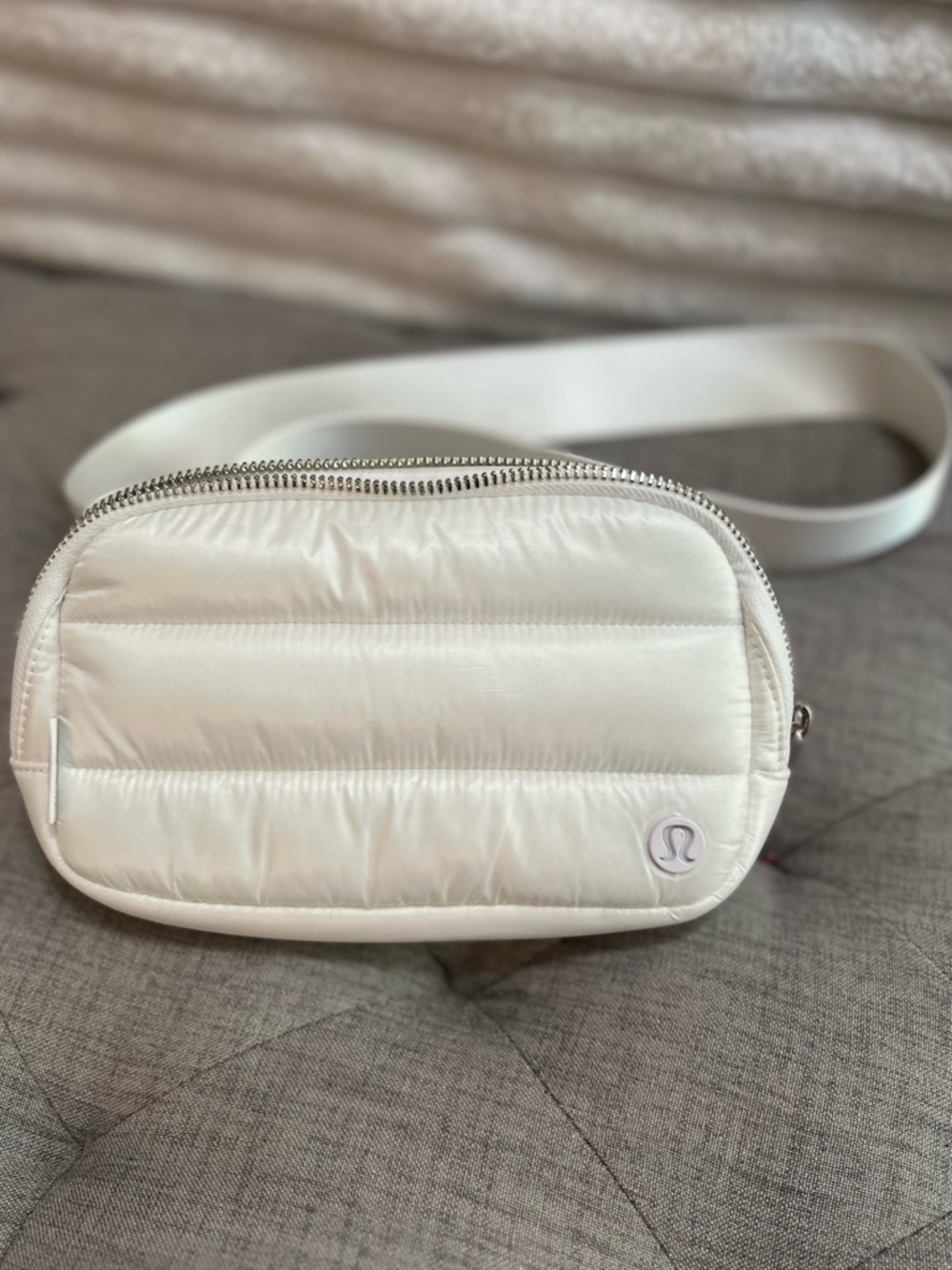 lululemon Athletica White Puffy Everywhere Belt Bag